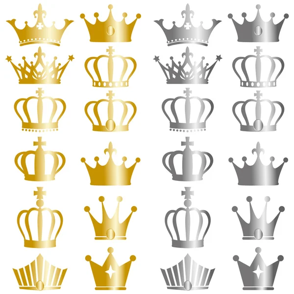 Altın ve gümüş crown seti