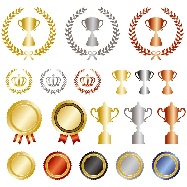 Altın gümüş bronz rütbe seti