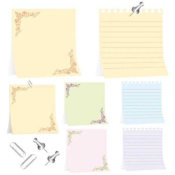 Note set — Stock Vector