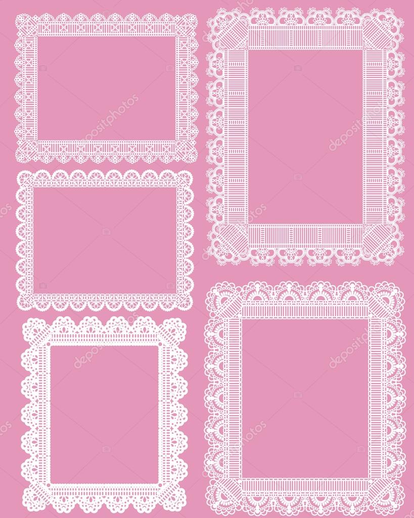 Square lace frame