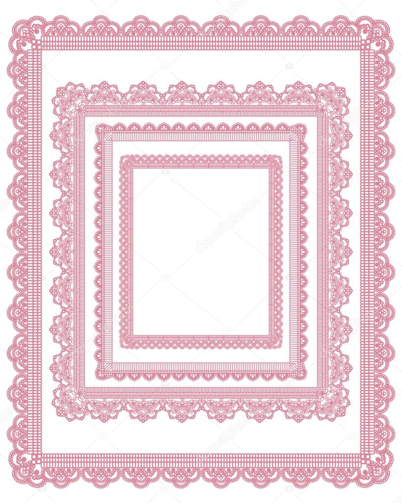 Square lace frame set