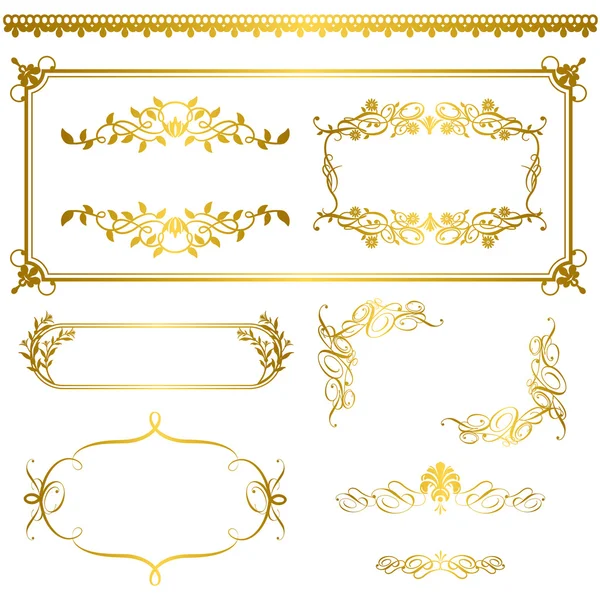 Gold frame — Stock Vector