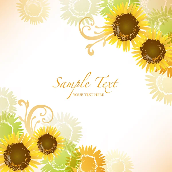 Sunflower background — Stock Vector