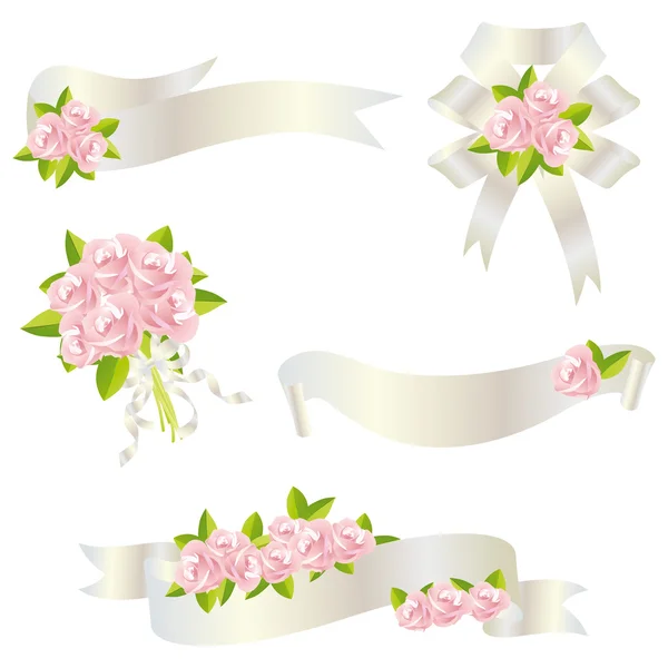 Rose ribbon — Stock Vector