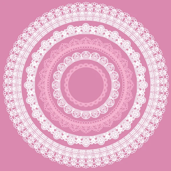 Ensemble de dentelle cercle — Image vectorielle