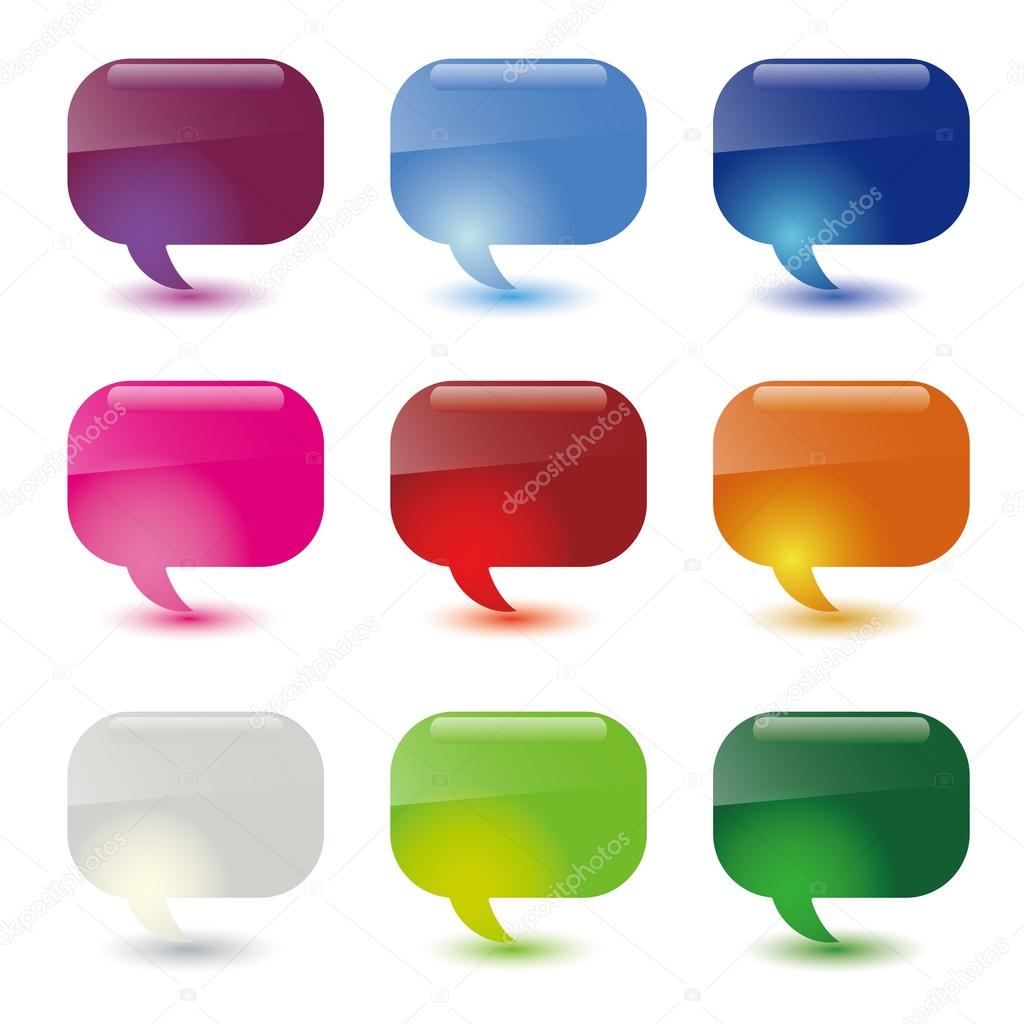 dialog bubbles set