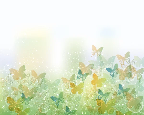 Fondo de mariposas — Vector de stock