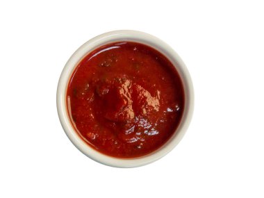 Menü için beyaz arkaplan üzerine sos