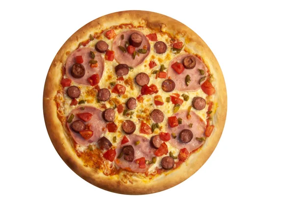 Pizza White Background Menu — Stock Photo, Image