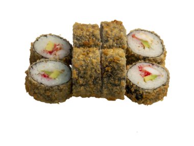 menü için beyaz arkaplanda rulo