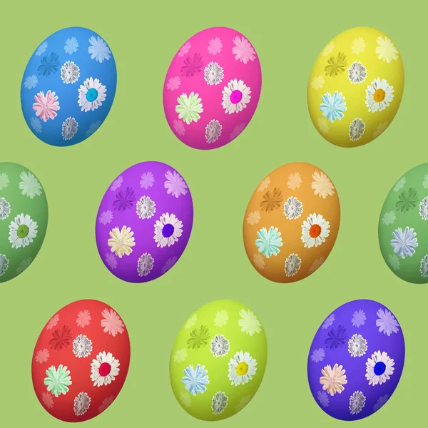 Fondo rosado sin costura de Pascua de huevos de colores — Foto de Stock