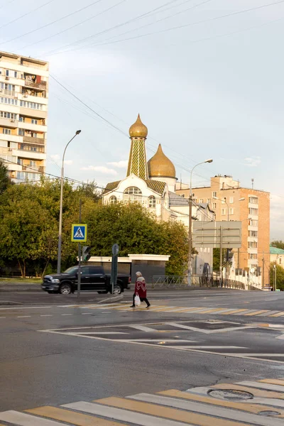 Rosja Moskwa Sierpnia 2020 Kościół Starego Wierzącego Wstawiennictwa Najświętszego Teotoka — Zdjęcie stockowe