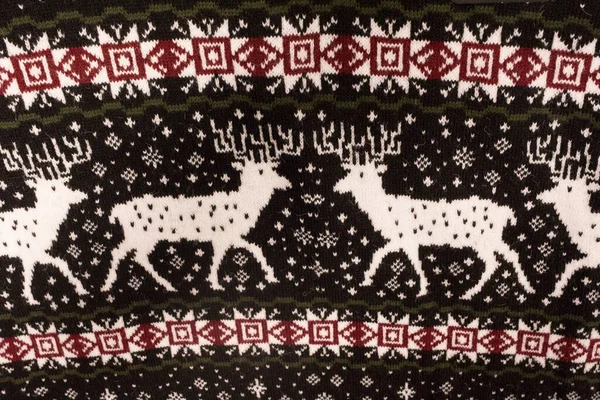 Winter Christmas Traditional Sweater Close Pattern — 图库照片