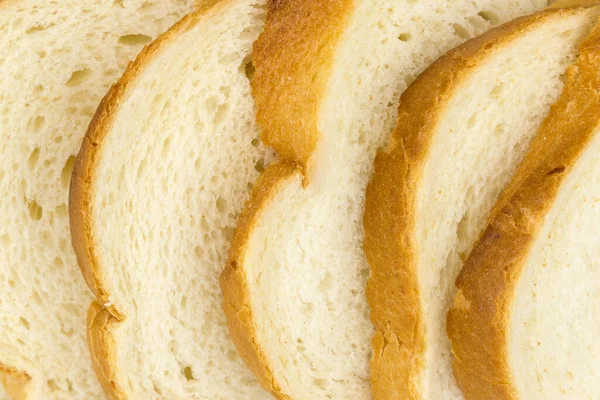 Brood Van Tarwemeel Stukken Gesneden Close — Stockfoto