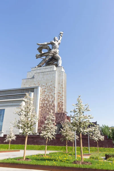 Russia Moscow May 2021 Monument Worker Kolkhoz Woman Vera Mukhina — Stock Photo, Image