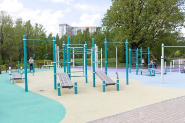 Rusya, Moskova, 24 Mayıs: Geleceğin Bahçesi. Moskova Parkı, Botanik Bahçesi metro istasyonunun yanında..