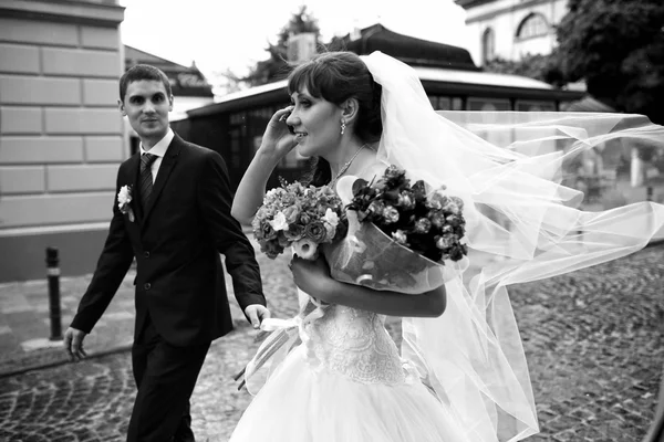 Romántico feliz caucásico pareja — Foto de Stock