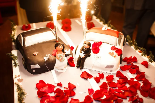Vynikající luxusní svatební dort — Stock fotografie