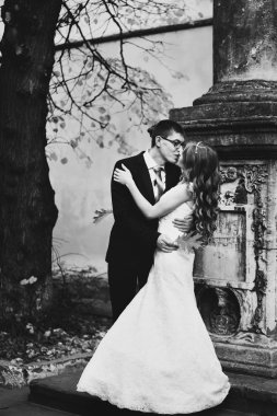 lüks şık genç gelin ve damat