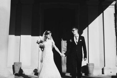 zarif güzel şık gelin ve damat