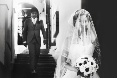 şık Asya damat ve gelin