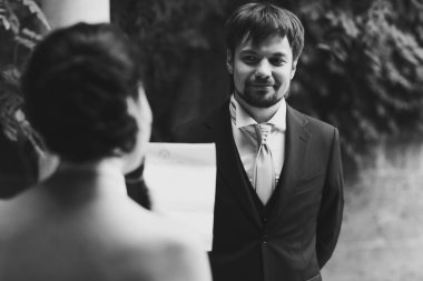 zengin şık mutlu gelin ve damat