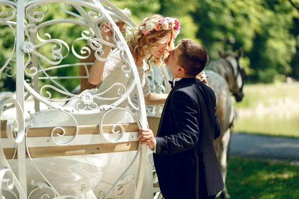 Romantico matrimonio da favola — Foto Stock