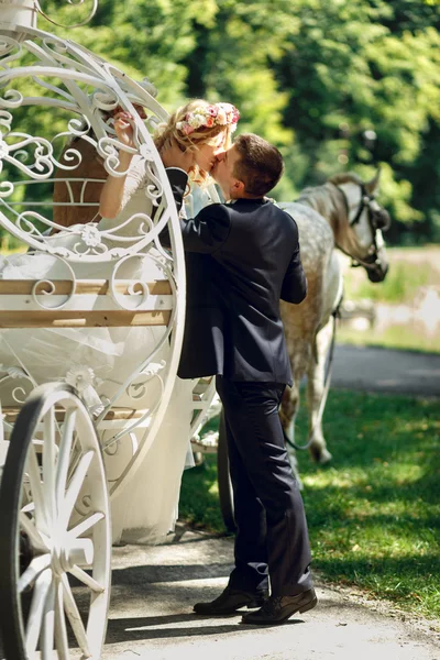 Romantisches Märchenhochzeitspaar — Stockfoto