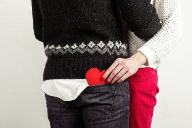 Happy stylish couple in love