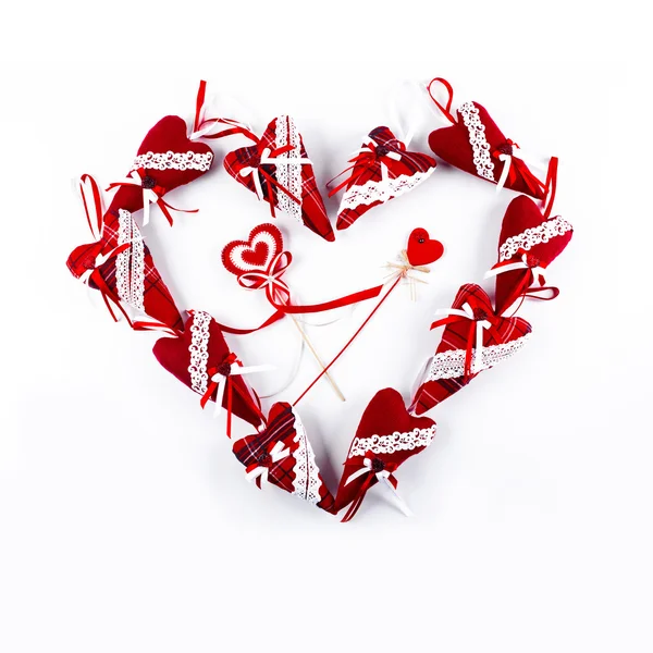 Um grande coração vermelho dos namorados — Fotografia de Stock