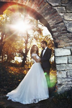 Fairytale romantik yeni evli çift