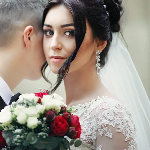 Beautiful brunette bride — Stock Photo, Image