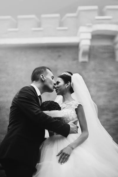 Casal recém-casado romântico — Fotografia de Stock