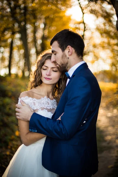 Fairytale romantic  newlywed couple — Stock Photo, Image