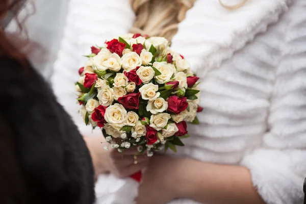 Rose rosa e rosse romantiche — Foto Stock