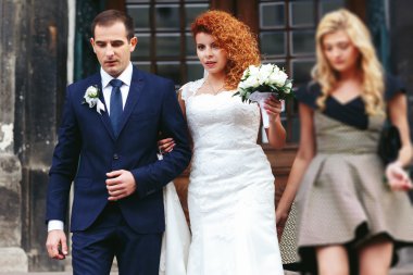 şık lüks gelin ve zarif damat