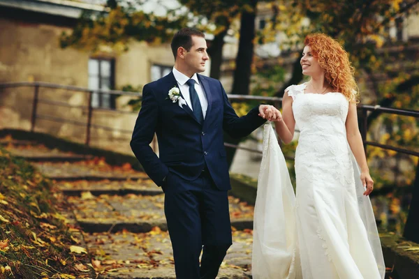 Elegantní ženicha a nevěsty — Stock fotografie