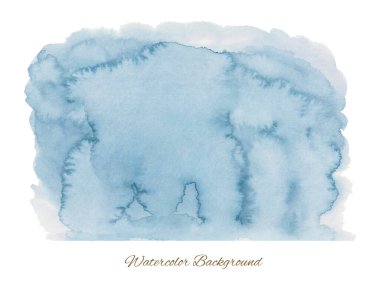 Soluk mavi renkli, elle boyanmış bir suluboya arka plan. Sualtı uzayının, dumanın ya da gökyüzündeki bulutların taklidi. Arkaplan, pankart, poster, duvar kağıdı için yumuşak gölgelerde tasarım ögesi