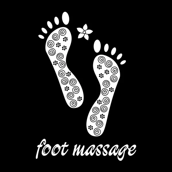 Logo masaje de pies, masaje tailandés — Archivo Imágenes Vectoriales