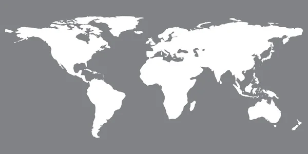 Серая карта мира. Карта мира пуста. Вектор карты мира. Карта мира . — стоковый вектор