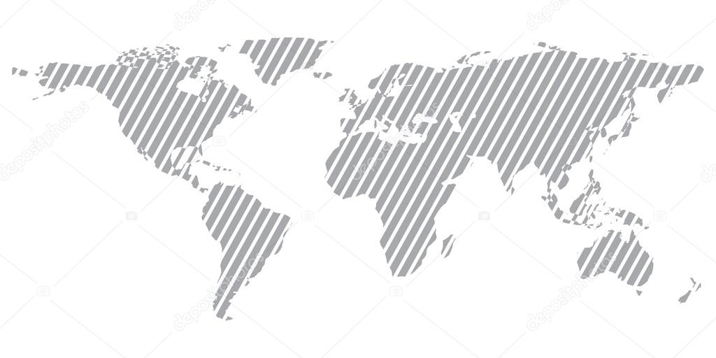Carte Grise Du Monde Semblable Monde Carte Vierge Vecteur