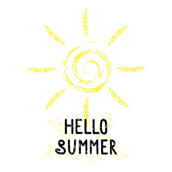夏のベクトルの背景。夏のお楽しみ。こんにちは夏のベクトル図 — ストックベクタ