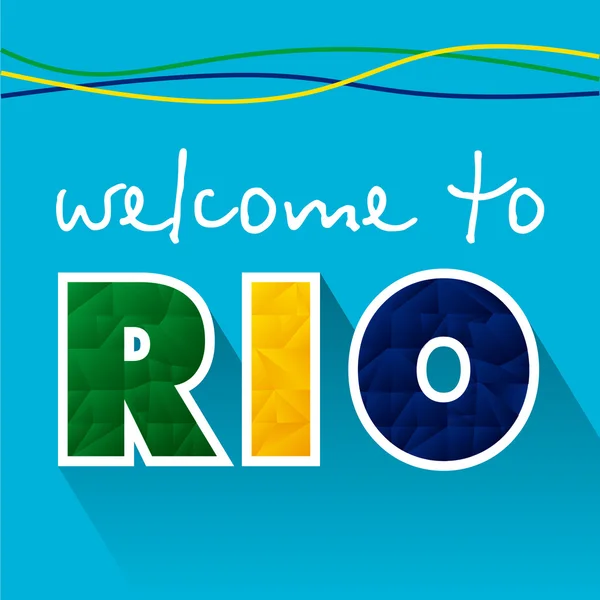 Rio 2016 - Banner. Rio 2016 Hintergrund, Rio 2016 Symbol, Rio 2016 Spiele, Willkommen zu Rio 2016 Muster - Aktienvektor — Stockvektor