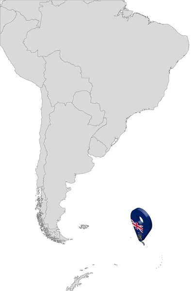 2011 Location Map South Georgia South Sandwich Islands Map South — 스톡 벡터