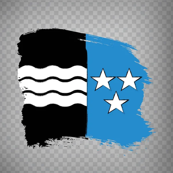 Bandera Cantón Argovia Pinceladas Bandera Argovia Sobre Fondo Transparente Para — Vector de stock