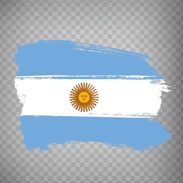 Flag Argentina Brush Strokes Flag Argentine Republic Transparent Background Your — Stock Vector