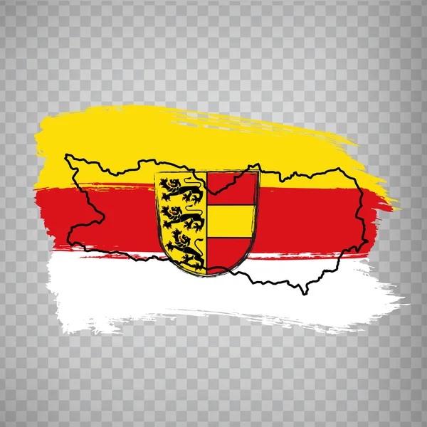 Bandera Carintia Pinceladas Mapa Blanco Carintia Austria Mapa Alta Calidad — Vector de stock