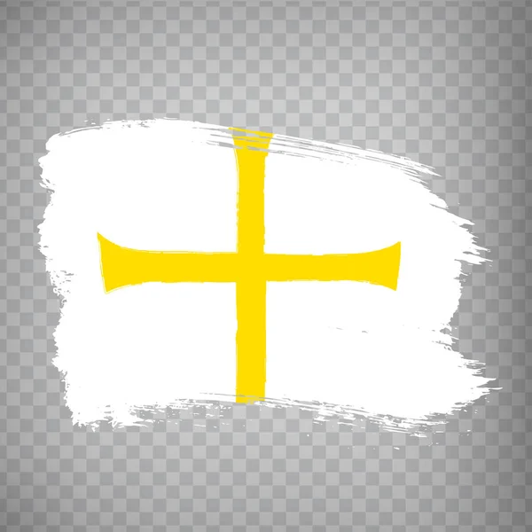 フラグTrondelag郡ブラシストローク ウェブサイトのデザイン アプリ Uiの透明性のある背景にTrondelag Countyの旗 ノルウェーだ Eps10 — ストックベクタ