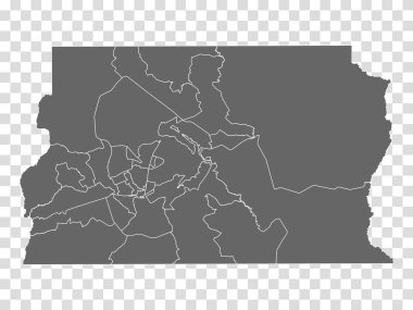 Brezilya Federal Bölgesi 'nin boş haritası. İnternet sitenizin tasarımı, logosu, uygulaması, UI için saydam arkaplanı olan yüksek kaliteli harita federal bölgesi. Brezilya. EPS10.