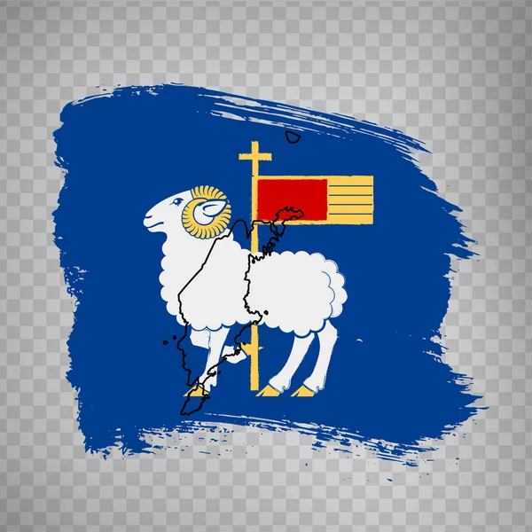 Bandeira Gotland County Pinceladas Mapa Branco Condado Gotland Suécia Mapa —  Vetores de Stock